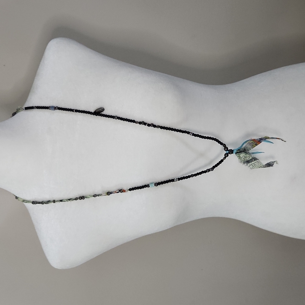 Nwot Johnny Was Silk & Beaded Necklace